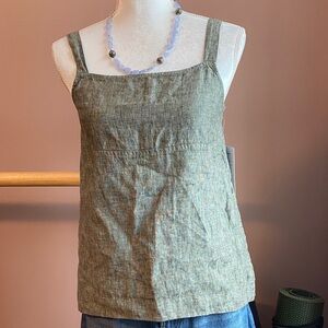 Athleta Sage Green Linen top S